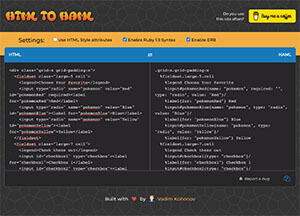 HTML ⇔ HAML Converter